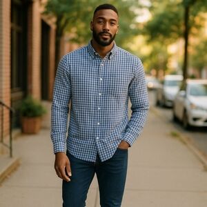 Abercrombie & Fitch Blue Casual Button Down Shirt